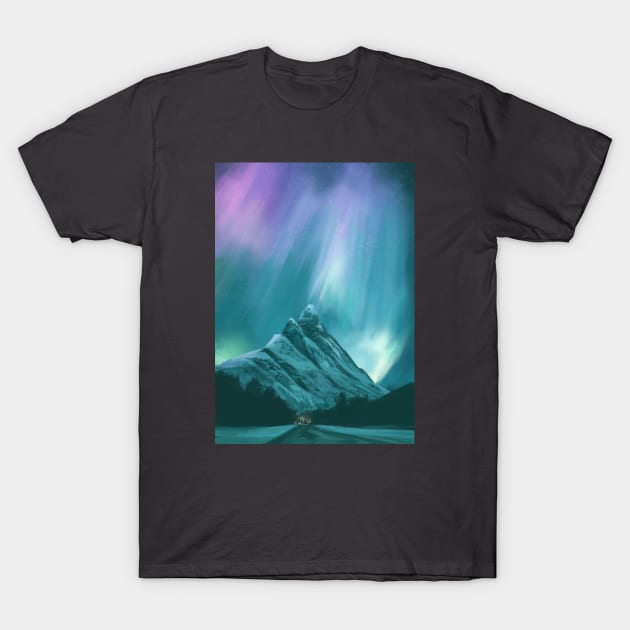 Northen light in mountain T-Shirt by Alexgle